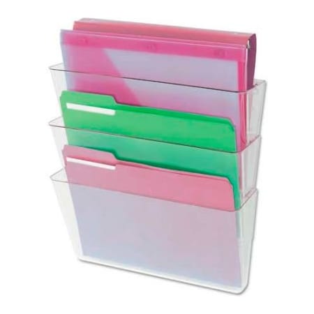 Universal Universal 3 Pocket Wall File Starter Set, Letter, Clear UNV53682***